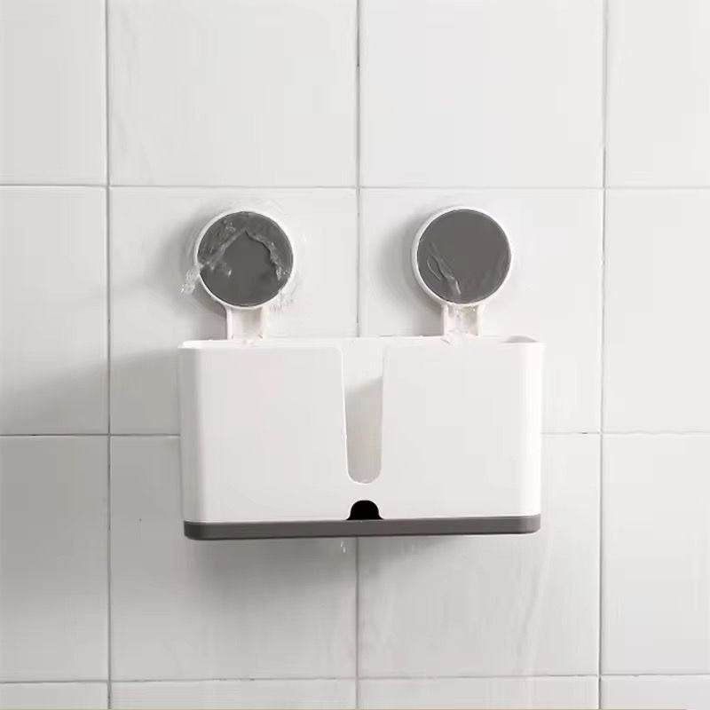 Wall-Mounted Multipurpose Storage Organizer with Suction Cups