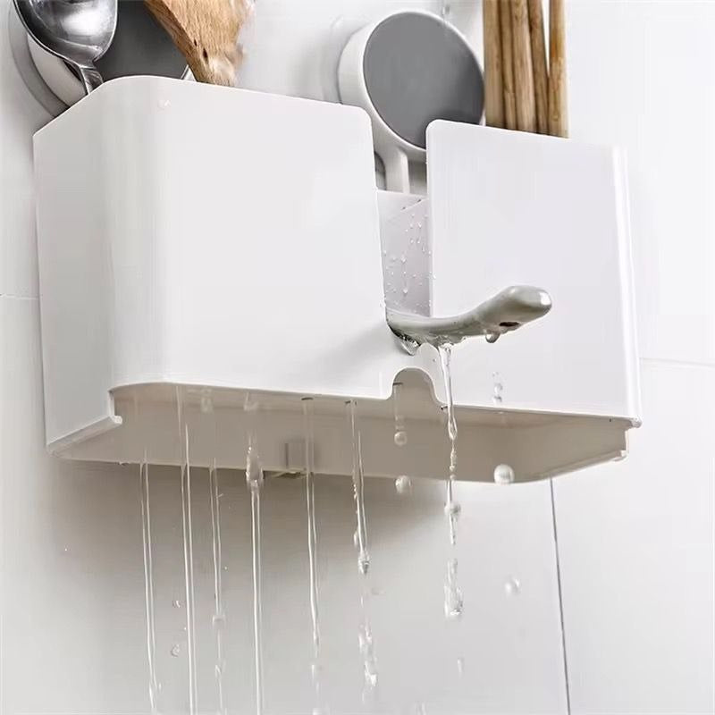 Wall-Mounted Multipurpose Storage Organizer with Suction Cups